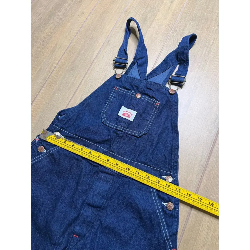 Vintage Round House Denim Overalls USA Cotton‎ Bib Carpenter Workwear Sz S/M